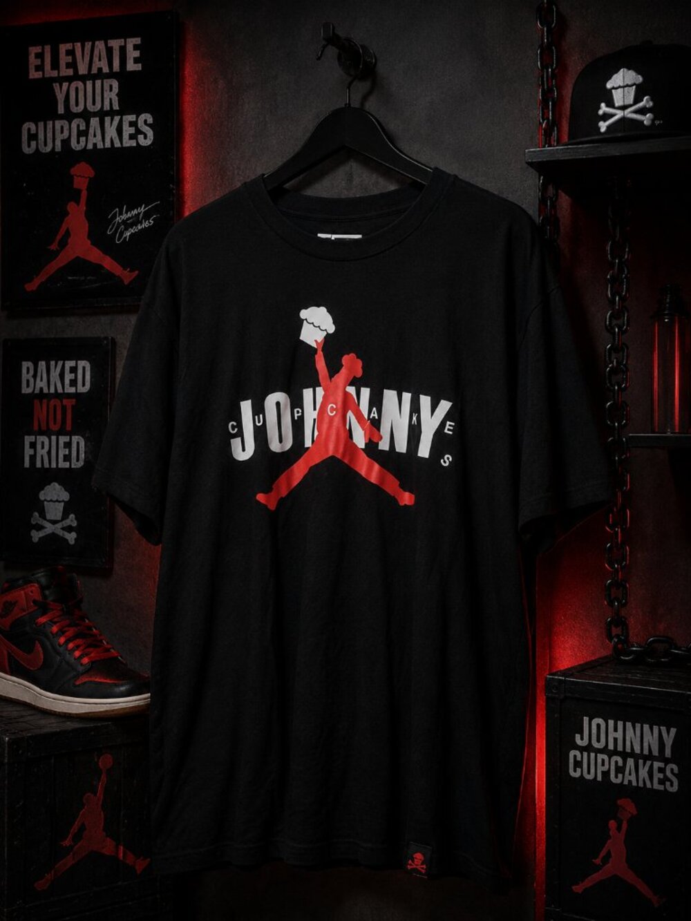 Johnny Cupcakes x Jordan Baker Parody Tee Black XL